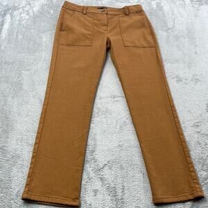 Eileen Fisher 4, XS, Organic Cotton Camel Carmel Tan Casual, Slim Stretch Pants